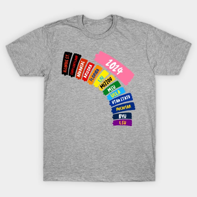 2024 Queer Team Rainbow NCAA Gymnastics T-Shirt by Half In Half Out Podcast